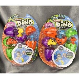 LOT of 2 Banzai Dinosaur Dive Eggs – 18 Piece Underwater Pool Set Kids Water Toy